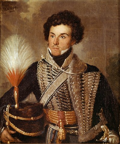 An officer, 18th Regiment of Dragoons, 1840 by William Allan